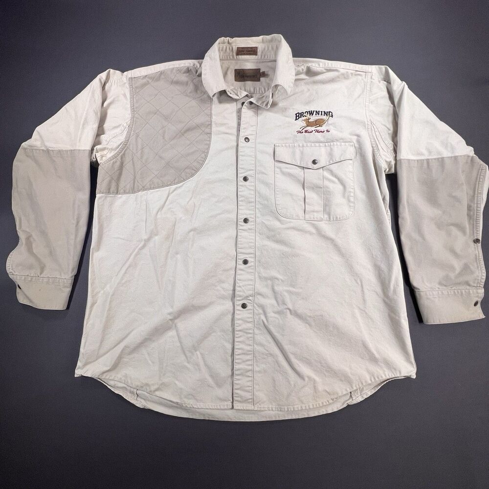 Browning Hunting Shirt Mens XL Shooting Patch Sport Outdoors Button Up